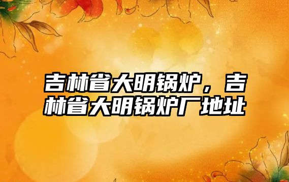 吉林省大明鍋爐，吉林省大明鍋爐廠地址