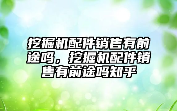 挖掘機配件銷售有前途嗎，挖掘機配件銷售有前途嗎知乎