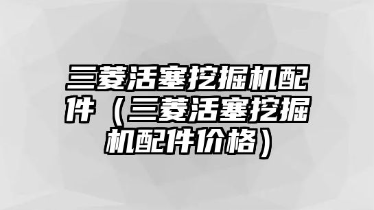 三菱活塞挖掘機配件（三菱活塞挖掘機配件價格）