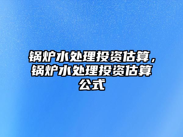 鍋爐水處理投資估算，鍋爐水處理投資估算公式