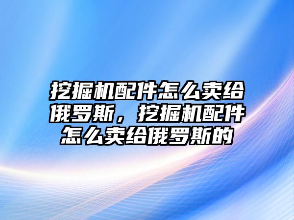 挖掘機配件怎么賣給俄羅斯，挖掘機配件怎么賣給俄羅斯的