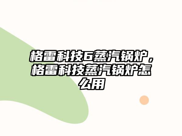 格雷科技6蒸汽鍋爐，格雷科技蒸汽鍋爐怎么用