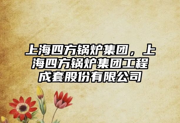 上海四方鍋爐集團(tuán)，上海四方鍋爐集團(tuán)工程成套股份有限公司