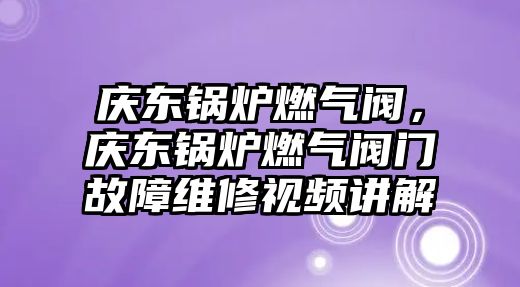 慶東鍋爐燃?xì)忾y，慶東鍋爐燃?xì)忾y門故障維修視頻講解