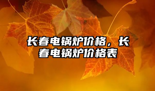 長春電鍋爐價格，長春電鍋爐價格表