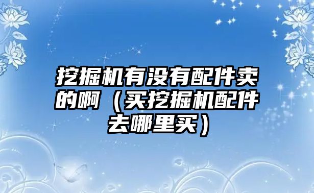 挖掘機有沒有配件賣的?。ㄙI挖掘機配件去哪里買）