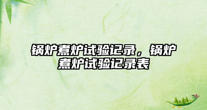 鍋爐煮爐試驗(yàn)記錄，鍋爐煮爐試驗(yàn)記錄表