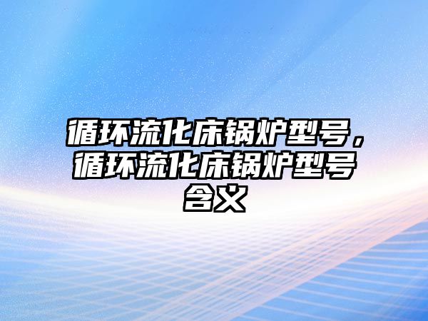 循環(huán)流化床鍋爐型號，循環(huán)流化床鍋爐型號含義