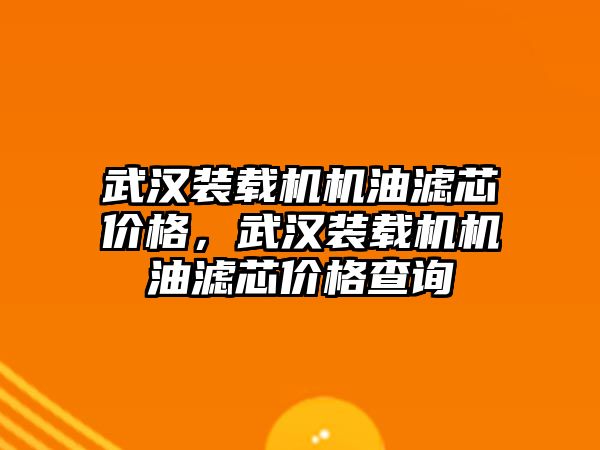 武漢裝載機(jī)機(jī)油濾芯價格，武漢裝載機(jī)機(jī)油濾芯價格查詢