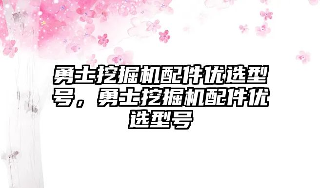 勇士挖掘機配件優(yōu)選型號，勇士挖掘機配件優(yōu)選型號