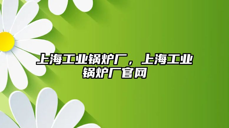 上海工業(yè)鍋爐廠，上海工業(yè)鍋爐廠官網(wǎng)