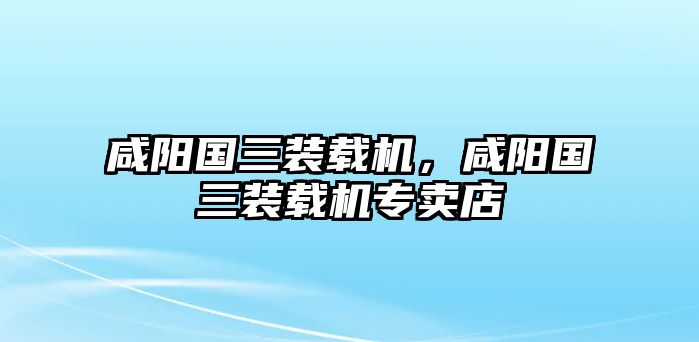 咸陽國三裝載機，咸陽國三裝載機專賣店