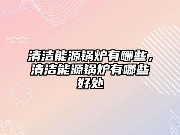 清潔能源鍋爐有哪些，清潔能源鍋爐有哪些好處