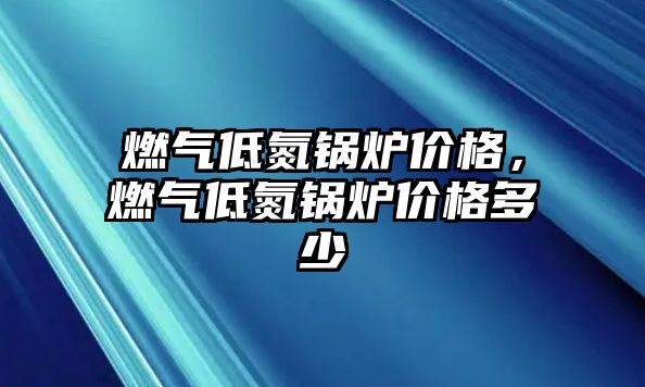 燃氣低氮鍋爐價格，燃氣低氮鍋爐價格多少