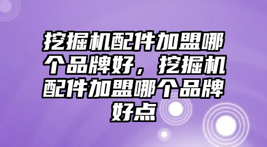 挖掘機(jī)配件加盟哪個(gè)品牌好，挖掘機(jī)配件加盟哪個(gè)品牌好點(diǎn)