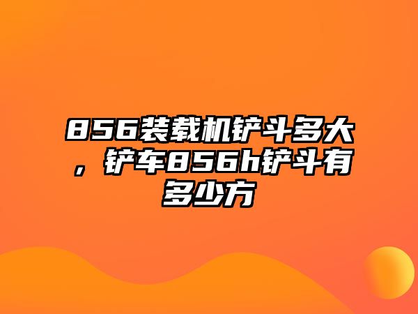 856裝載機鏟斗多大，鏟車856h鏟斗有多少方