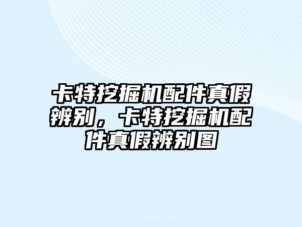 卡特挖掘機配件真假辨別，卡特挖掘機配件真假辨別圖