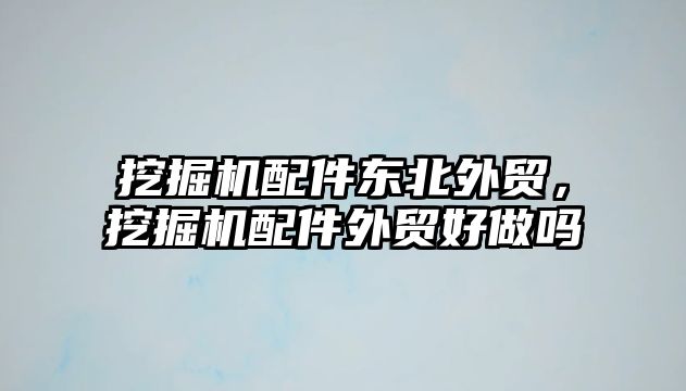 挖掘機(jī)配件東北外貿(mào)，挖掘機(jī)配件外貿(mào)好做嗎