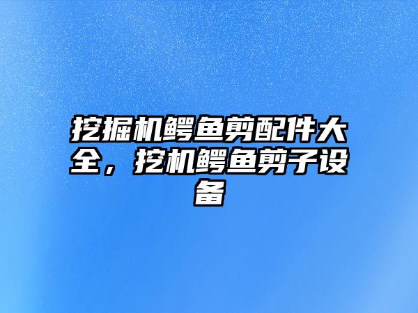 挖掘機鱷魚剪配件大全，挖機鱷魚剪子設(shè)備