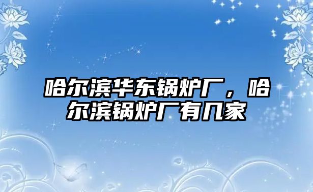 哈爾濱華東鍋爐廠，哈爾濱鍋爐廠有幾家