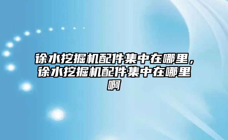 徐水挖掘機配件集中在哪里，徐水挖掘機配件集中在哪里啊