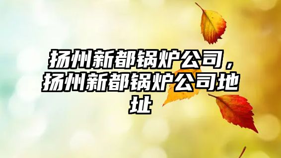 揚州新都鍋爐公司，揚州新都鍋爐公司地址