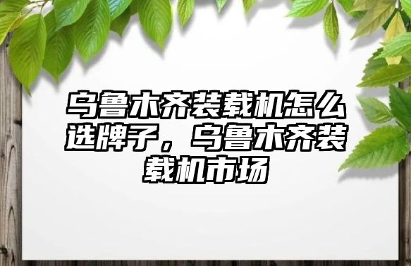 烏魯木齊裝載機(jī)怎么選牌子，烏魯木齊裝載機(jī)市場(chǎng)