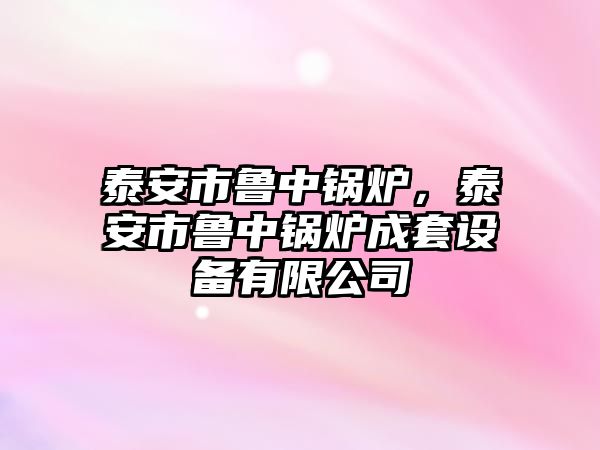 泰安市魯中鍋爐，泰安市魯中鍋爐成套設(shè)備有限公司