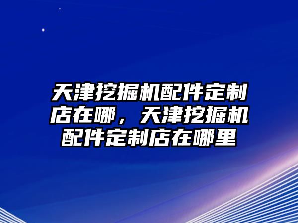 天津挖掘機(jī)配件定制店在哪，天津挖掘機(jī)配件定制店在哪里