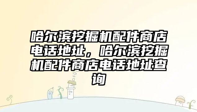 哈爾濱挖掘機配件商店電話地址，哈爾濱挖掘機配件商店電話地址查詢