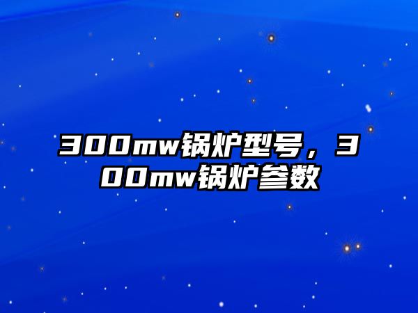 300mw鍋爐型號，300mw鍋爐參數(shù)