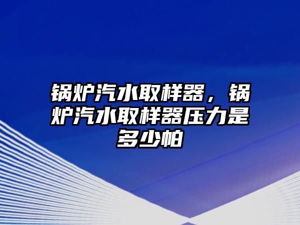 鍋爐汽水取樣器，鍋爐汽水取樣器壓力是多少帕