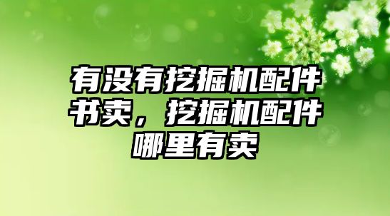 有沒有挖掘機(jī)配件書賣，挖掘機(jī)配件哪里有賣