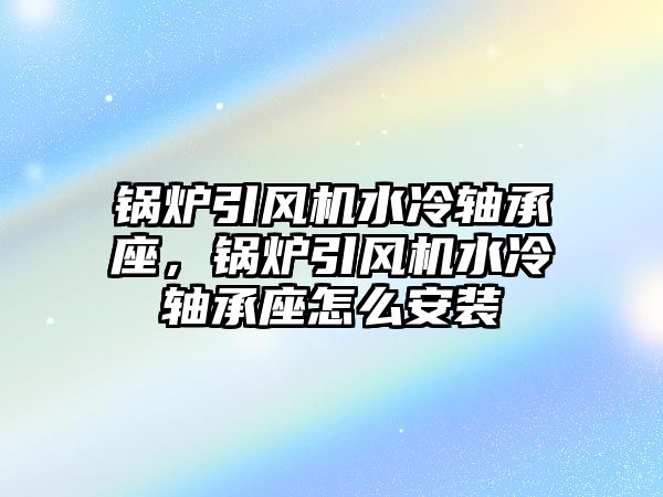 鍋爐引風機水冷軸承座，鍋爐引風機水冷軸承座怎么安裝