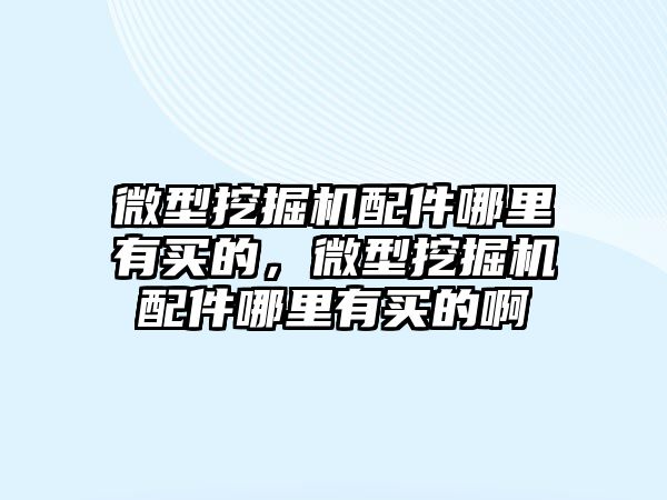 微型挖掘機(jī)配件哪里有買的，微型挖掘機(jī)配件哪里有買的啊