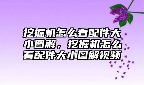 挖掘機怎么看配件大小圖解，挖掘機怎么看配件大小圖解視頻