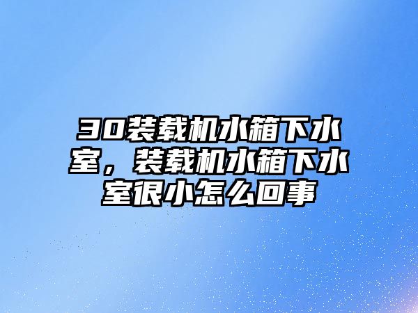 30裝載機(jī)水箱下水室，裝載機(jī)水箱下水室很小怎么回事