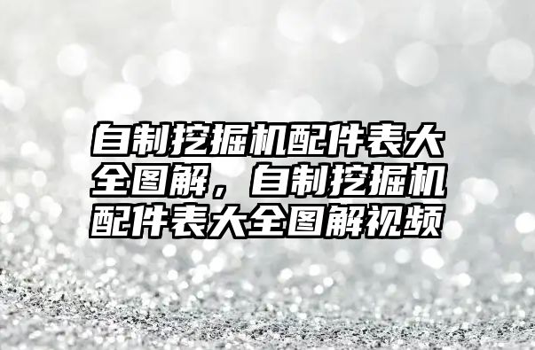 自制挖掘機配件表大全圖解，自制挖掘機配件表大全圖解視頻