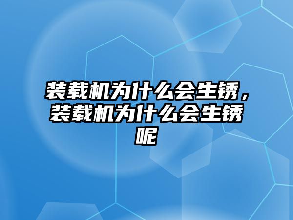 裝載機(jī)為什么會(huì)生銹，裝載機(jī)為什么會(huì)生銹呢