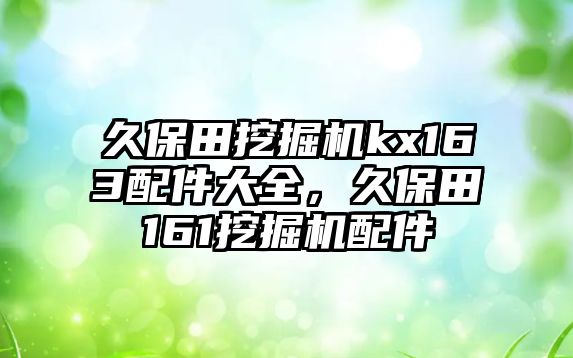 久保田挖掘機kx163配件大全，久保田161挖掘機配件