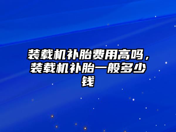 裝載機補胎費用高嗎，裝載機補胎一般多少錢