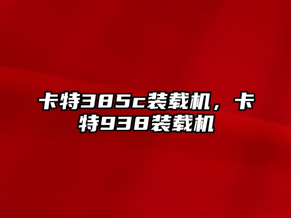 卡特385c裝載機(jī)，卡特938裝載機(jī)