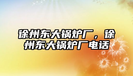 徐州東大鍋爐廠，徐州東大鍋爐廠電話