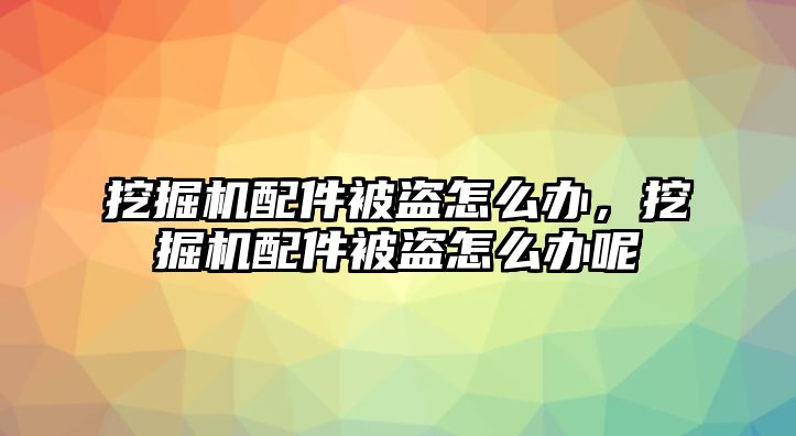 挖掘機配件被盜怎么辦，挖掘機配件被盜怎么辦呢