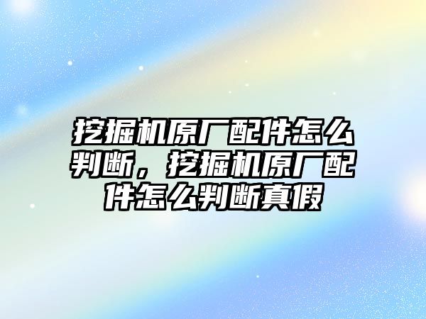 挖掘機原廠配件怎么判斷，挖掘機原廠配件怎么判斷真假