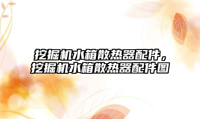 挖掘機水箱散熱器配件，挖掘機水箱散熱器配件圖