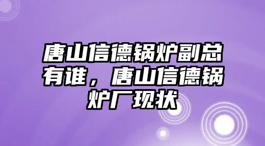 唐山信德鍋爐副總有誰，唐山信德鍋爐廠現(xiàn)狀