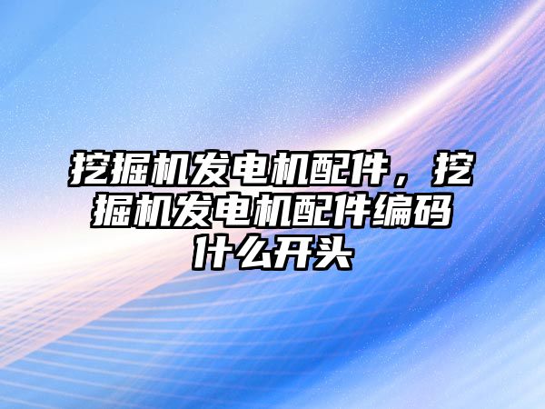 挖掘機發(fā)電機配件，挖掘機發(fā)電機配件編碼什么開頭