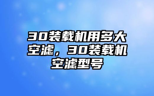 30裝載機(jī)用多大空濾，30裝載機(jī)空濾型號(hào)