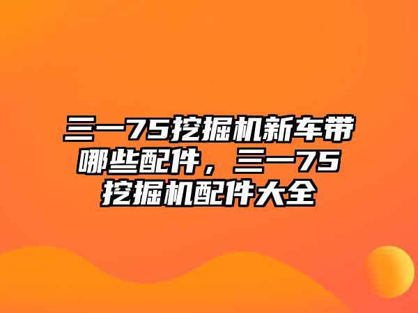 三一75挖掘機(jī)新車帶哪些配件，三一75挖掘機(jī)配件大全